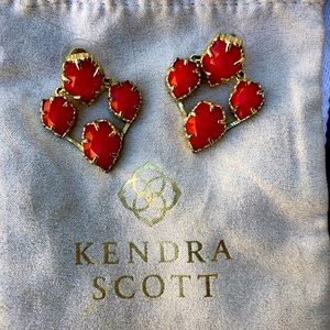 Kendra Scott- Red Statement Earrings